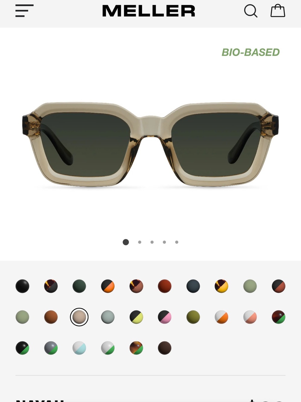Brand new Meller Naya sunglasses greige